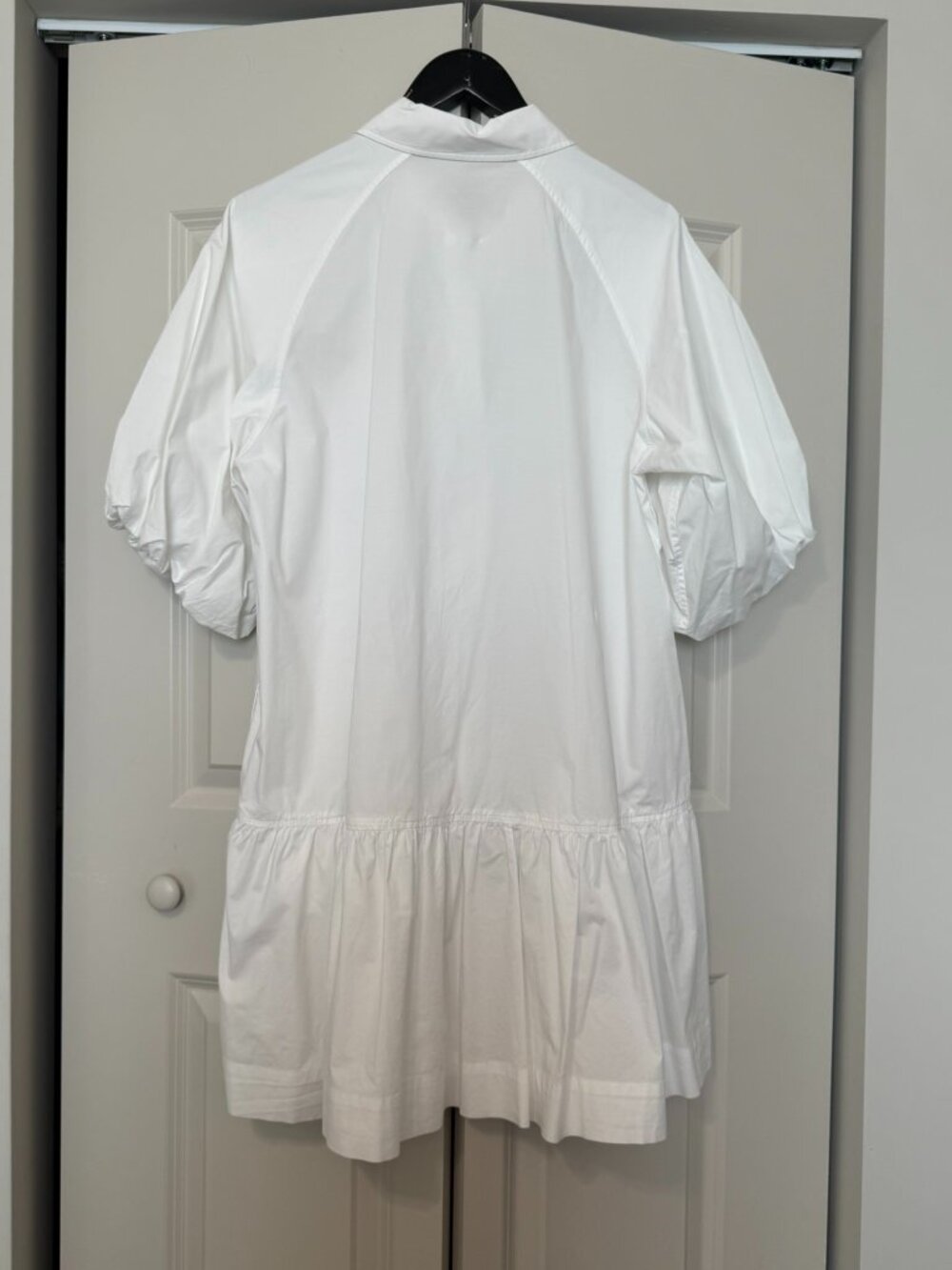 LIKE NEW Jonathan Simkhai Crissy White Mini Shirt Dress, Size L - Picture 7 of 11